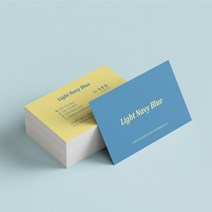 라이트 네이비 블루 명함 스튜디오 뷰티 깔끔한 디자인 제작 인쇄 고급 심플 감성, 고급지_엑스트라매트200매