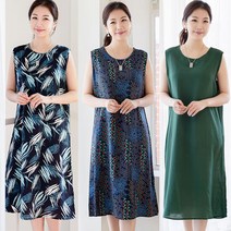 [우일인견]시원한 엄마옷 인견 나시원피스/반팔원피스/블라우스