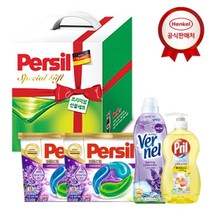 헨켈 선물세트 퍼실 디스크 박스2팩+버넬0.9L+프릴750ml, [선물세트]