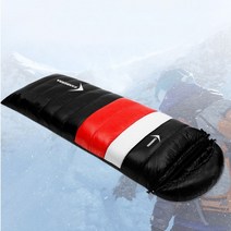 혹한기침낭 백패킹 동계 동계용 야전, 블랙 왼쪽, 1개