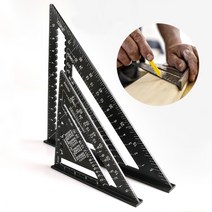 목공 삼각자 7인치 12인치 목공 각도자, 1개