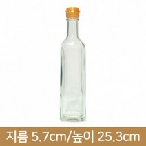 유리병 사각투명420ml (A), 검정색, 1개