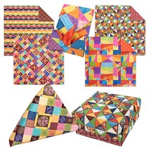 attizone 양면 색종이 전통문양 키즈 25x25cm - 10매입 100매입, 전통문양 양면 색종이 100매입