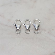 실버925 엄지손톱만한 대형 붕어 개고리 랍스터 뒷장식 목걸이 마스크스트랩 재료 부속, 실버