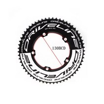 DRIVELINE road bike 알루미늄 BCD 130mm 53T 체인 휠 TT - Time Trial 58T 크랭크 셋 280g, 07 58T  Black  white