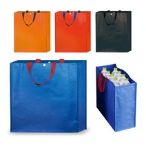 인쇄 제작 튼튼한 타포린백 선물포장 증정용 가방 홍보 사은품 장바구니 마트 시장, 단추타포린백 대 (오렌지)