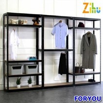 ForU880 지후 프리미엄 7단 앵글선반 행거 철제 앵글 선반 조립식앵글, 행거1봉 블랙*본상품, 상세페이지 참조