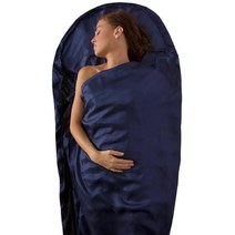 씨투서밋 Sea to Summit 프리미엄 실크 여행 라이너 후드 없는 엄마, Navy Blue, Regular Mummy
