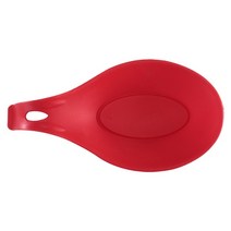주방 조리 용품 가제트 실리콘 다목적 스푼 레스트 매트 홀더 식기 주방기구 주방 가제, 빨간색