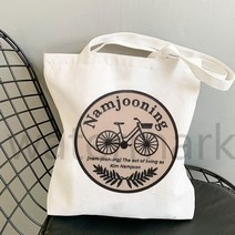 아트백 미술가방 화방용품 kpop 미적 쇼핑백 토트 대형 구매자 namjooning 토트 백 캔버스 토트 백 쇼핑백 친환경 아트, 검은색