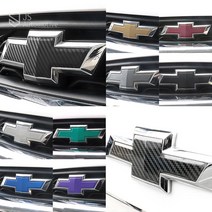 JS automotive 쉐보레 더넥스트스파크 엠블럼 로고 새차선물 차량 꾸미기 카본 유광 무광 패널 데칼 스티커 인테리어 익스테리어 악세사리 몰딩 드레스업 용품, 흑크롬