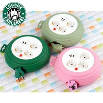 러그 박스 3M 3구 usb 2구 멀티탭 /캠핑릴선, 핑크