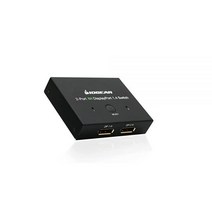 IOGEAR 디스플레이 포트 1.4 스위처 8K 60Hz - 2 컨버터 5.1cm(2인치)에서 1 아웃 HD 오디오 GDP14SW2