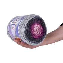 마마니트 4+1 맥시롱바틱 털실 250g 대용량실 / 롱바틱실 / 롱바틱털실, 6768 그레이 퍼플혼합