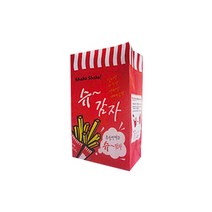 행복물류 감자봉투 감자포장 디자인봉투 종이봉투, 레드, 100개