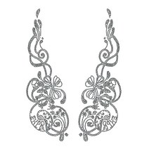 의류리폼 핫픽스 모티브 neck-038-735056NH 반짝이 diy 청, 딜라이트몰 Red