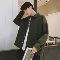 남자 구제스타일 자켓 가벼운 봄자켓 면자켓 2색 남성오버핏자켓 _ 2501209EA