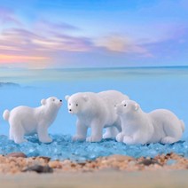 북극곰 10종 미니어처 동물 피규어 테라리움재료, 1.북금곰 대