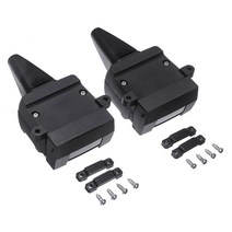 견인볼마운트 견인볼 견인고리 dk마린 갤로퍼견인고리 견인봉 견인볼커버 견인볼마운트 견인바볼 2pcs 12 핀 플랫 트레일러 소켓 플러그 세트 커넥터 암 앰프 남성 보트 캐러밴, 없음