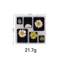 견고한 Polygon Oval Earrings Necklace Pendant Uv Epoxy Resin Mold DIY Keychain Backpack Silicone Jew, 04 4
