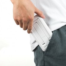 초경량 접이식 핸드폰 거치대 휴대용 수직촬영 목걸이형 탄소강 아크릴, 화이트