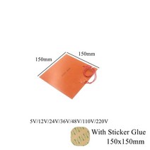 12v전기장판 12볼트전기장판 12v 온열 차량 자동차 전기 겨울 매트 시트 300x300mm 12V 110V 220V 실리콘 고무 난방 패드 사각 플랫 히트 밴드 플레이트 방수, [04] 36V or 48V, [04] 100x80mm