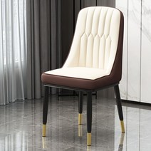 고급스런 가죽 식탁의자 등받이 가페 가정집 식당 업소용 인테리어 체어, 메두사 B타입 베이지딥카
