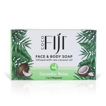 Organic Fiji 오가닉 페이스 앤드 바디 코코넛 오일 솝 198g, Fragrance Free × 1개