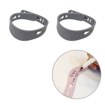 팀브로스 국산 무독성 실리콘 미아 방지 팔찌 밴드, 그레이 2개, 2개