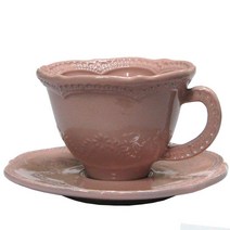 이태리 VBC 브이비씨까사 까사레이스 커피잔 핑크