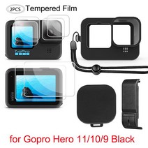 고프로호환하우징 방수케이스GoPro Hero 11 액세서리 용 소프트 실리콘 보호 커버 렌즈 캡 10 9 블랙 스포, 03 C