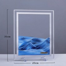 신발건조기 살균기 소독기 관리기 휴대용 부츠 운동화 스타일러 드레서 입체 모래 그림 품 거실 현관 홈 사무실 데스크탑 감압 유리 모래 시계, 블루-엘