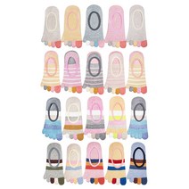 양말천국 여성용 패션 발가락 덧신 양말 5켤레