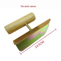 나무 손잡이가 있는 건식 벽체 내부/외부 코너 도구-90 도 마감 아연 도금 흙손 퍼티 나이프, [01] For outer corner