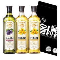 올따옴고급유 해표카놀라유900ml 2입+포도씨유900ml 1입, 8세트