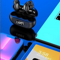 골전도이어폰 블루투스 스포츠 무선 이어폰 WooBong 신제품 골전도 이어폰 블루투스 2023 귀에 클립 귀걸, 02 Black