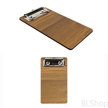 갈색 우드 카페 메뉴판 빌패드 빌지판 종이 받침대집게 클립보드