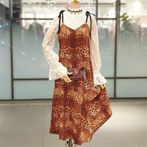 오더렛 오더렛 레오파드 슬립 드레스 원피스 (6509202)