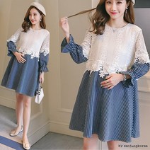 RIS893976여성 레이스 원피스 미니 빅사이즈 블라우스 임부복