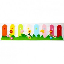 색동둥근울타리 펠트소품 환경미화 꾸미기재료 인테리어소품 펠트 환경꾸미기 환경조화 환경소품 교실꾸미, 여아소