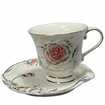 [KT알파쇼핑]백금 커피잔 도자기 찻잔 홈 카페 노블 커피잔 2세트, 기본상품, 기본상품_구성품_상세페이지참조