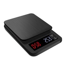 주방 커피 전자저울 타이머가 있는 주방 저울 스마트 디지털 커피 전자 식품 방수 정밀 5kg0.g, 02 5KG-0.1g with Timer