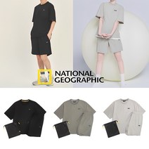 2023 내셔널지오그래픽 트레이닝 반팔+반바지 상하의 세트 남녀공용 데일리 운동복