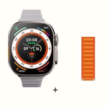 ZORDAI ZD8 울트라 Max 스마트 워치 시리즈 8 1:1 케이스 49mm 2.08 "HD 스크린 스포츠 Smartwatch 남, 19 Silver add orange