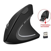 매직마우스 여성용버티컬 왼손 손목보호 무소음버티컬 HKZA 무선 마우스 수직 게이밍 USB 컴퓨터 인체 공학, 01 Black, 한개옵션1
