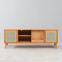 위즈 라탄 고무나무 TV 거실장 1500, 내추럴 (DH10029)