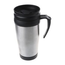 새로운 500ml 서모스 스테인리스 스틸 절연 커피 티 여행용 자동차 머그컵 여행, 검은색