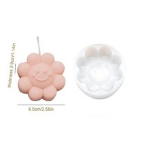 실리콘 토끼 몰드 곰돌이 도넛 원형 틀 3D 데이지 카모마일 꽃 실리콘 금형 자동차 아로마 테라피 에폭시, 06 Sun Flower 3