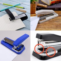 360도 회전 스테이플러 스템플러 중철 피이닝 3가지 기능 서류정리 다용도 제본용 스테이플러, 블루 1P