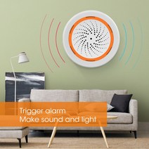IOT 스마트홈 와이파이 무선 투야 스마트 지그비 사이렌 경보 온도 센서 90dB 사운드 라이트 홈 보안 작, 05 5pc